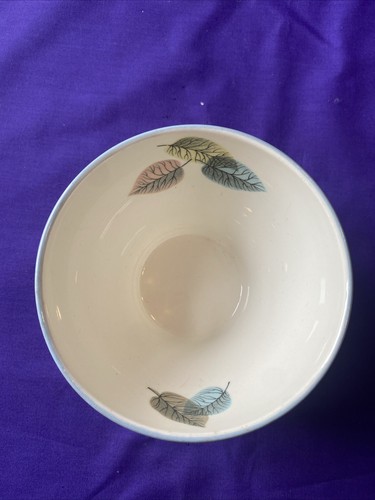 Vintage Wedgwood Seander Barlaston England Blue Sugar Bowl Leaves Design - Picture 2 of 7