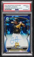 2023 Bowman Sapphire Edition Chrome Prospects Termarr Johnson PSA 9 Auto 0xh3