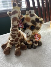 Ty Beanie Babies “Gavin ” & "stilts" the Giraffe Plush Toy