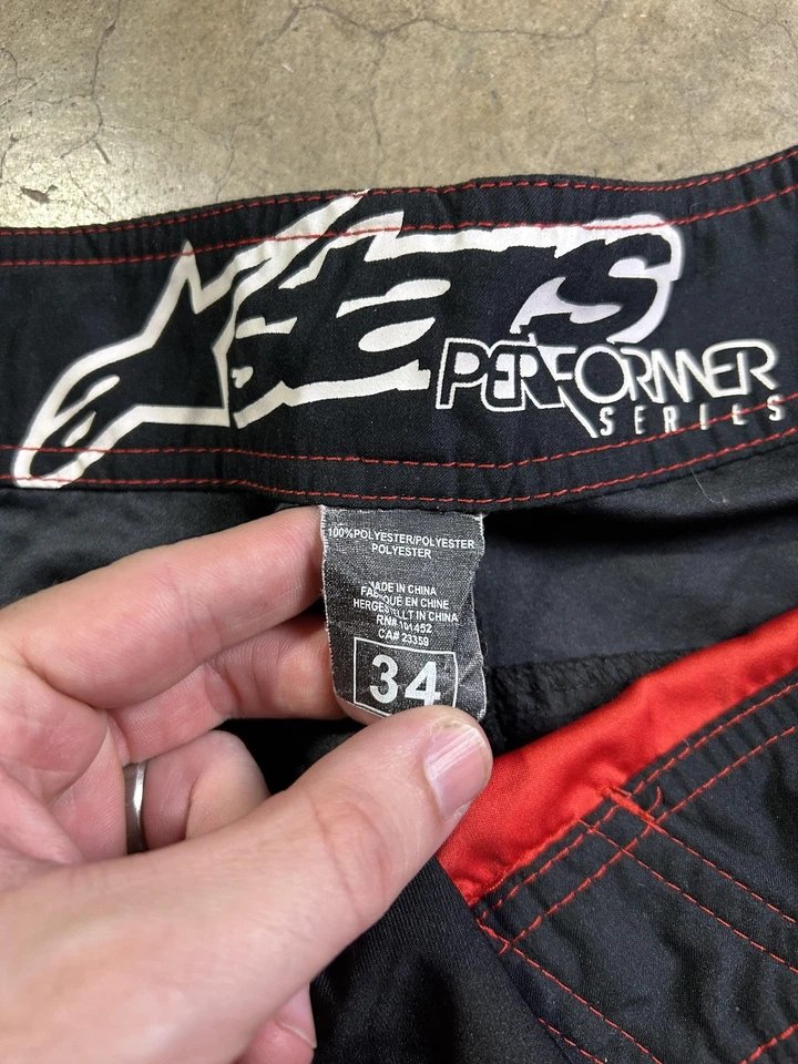 Pantalones Cortos Alpinestars Para Hombre 34 Rojo Negro Boardshorts Bañador Serie Performer Foto 4 de 4