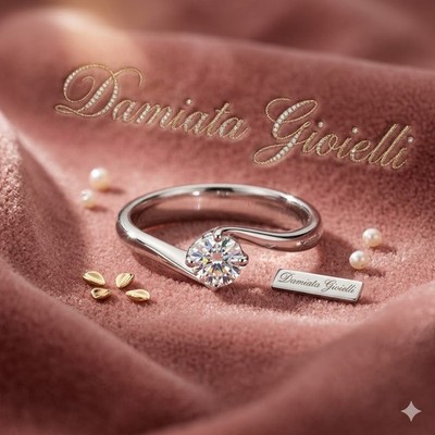 Recarlo Damen Solitär Ring in Weißgold und Diamant R01SO195/020-14