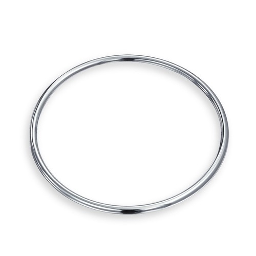 Plain Simple Sterling Silver Bangle Bracelet Set, 2-3MM, Round & Square Edges - 第 1/4 張圖片