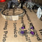 Vintage To Now Jewelry Junk Drawer  925  Amethyst  Earrings Chunky Guess — photo 10
