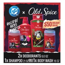 Old Spice Deodorant, Body Wash, Shampoo Holiday DC Batman Gift Set - 4pc/15.9oz