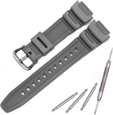 Natural Resin Replacement Watch Band Compatible with Casio W218H W-219H AE1200WH