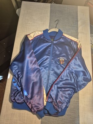 Vintage Rare White House Satin Jacket ''Outdoor Impressions'' XL Color Damaged