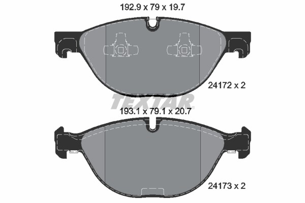 Bremsbelagsatz FÜR BMW X5 (E70), BMW X6 (E71, E72) - Textar 2417201-image