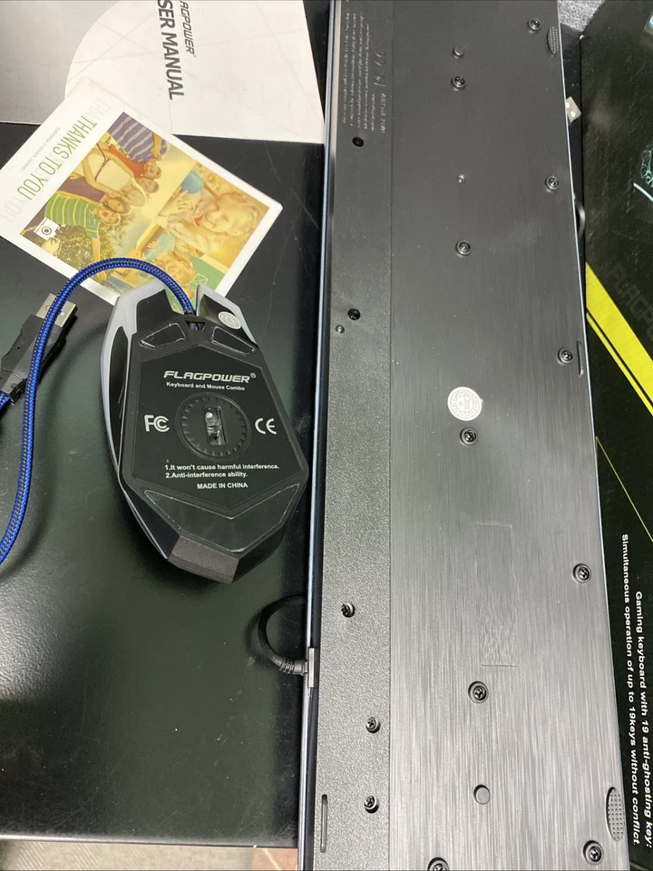 FLAGPOWER Gaming Keyboard and Mouse Combo Rainbow Backlit Mechanical Feeling - Image 4 of 4