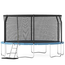 Big Air Bounce 12ft Trampoline with Safety Enclosure Free Ladder Floor Mat & Soc