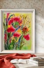 Original Signed Watercolor. Roses. Wall art. 12 x 9"Tulips. Abstract. Modern art — photo 3