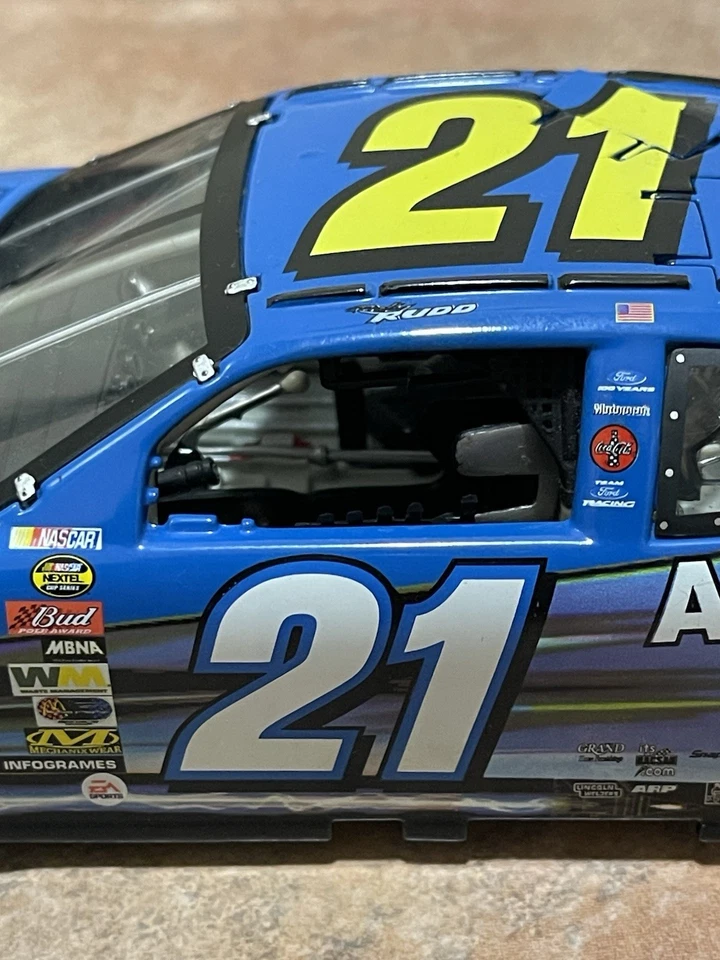 2004 Ricky Rudd Air Force Wood Brothers Team Caliber Preferred NASCAR 1/24 READ - Image 4 of 4