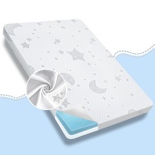 QHUCBAEG Pack and Play Mattress 38x26 Memory Foam, Breathable, Removable Cover