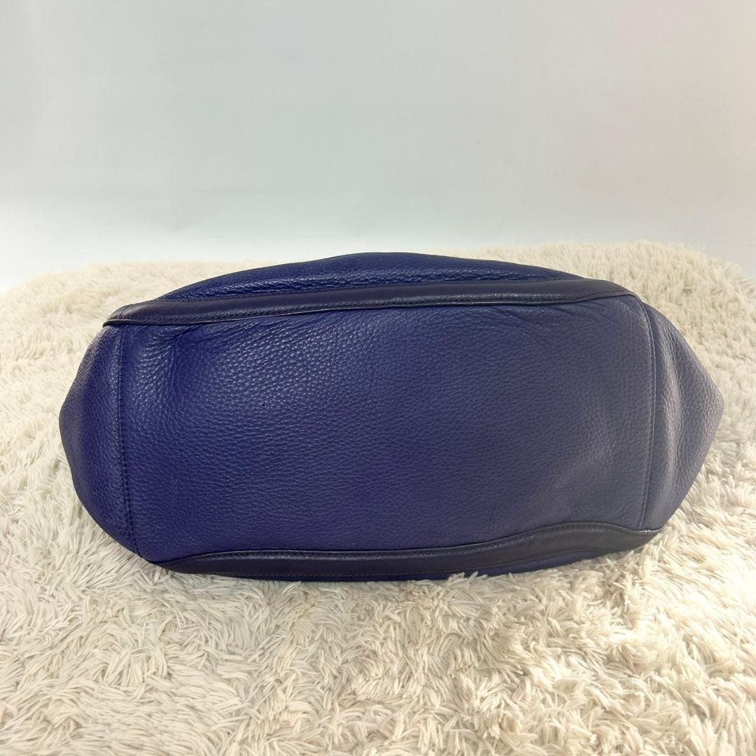 Tory Burch Tote Bag Handbag Logo Leather Purple Women's From Japan thumbnail 13