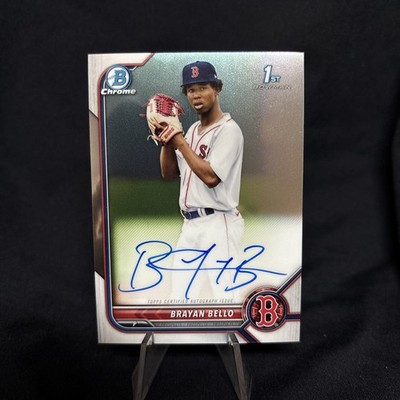 2022 Bowman Chrome Brayan Bello 1st RC Signed Auto Boston Red Sox