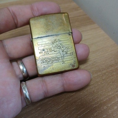 Vintage Zippo 1995 ''Zippo Is The Best Selection USA'' Windy Girl Oil Lighter