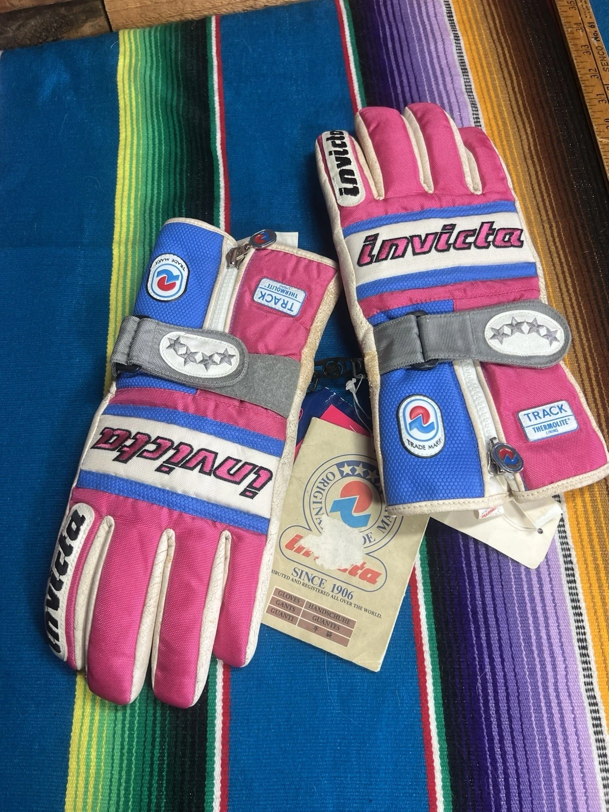 Invicta Snow Ski Track Gloves w/ Thermolite Lining & Flex-Grip Mens 8 1/2 MEDIUM