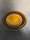 Set Of 5 Vintage Bauer Pottery Ringware Beehive Mixing Bowls
