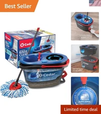 EasyWring RinseClean Microfiber Mop - 360° Cleaning with Dual-Chamber Bucket