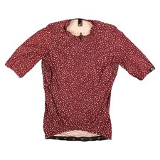 Black Sheep Jersey Womens MEDIUM Red Cycling Full Zip Bike Polka Dots Size M