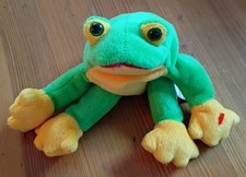 1997 TY BEANIE BABIES SMOOCHY THE FROG PLUSH 8" tush Tag EUC FREE US SHIP
