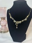 vintage sign, Cora aurora borealis AB rhinestone gold town for drop necklace1950 — photo 7