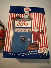 Vintage 1997 Pepsi Cola Vending Machine Musical Santa Christmas Decor Boxed
