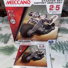 Meccano Maker System Starter Set Motorcycle Used With Box And Directions, Hobby