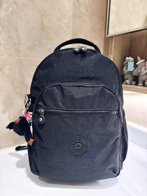NWT Kipling Seoul Small Tablet Backpack in Black School bag 