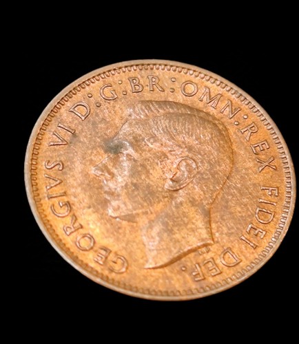 1 Farthing 1949- George VI without 'IND:IMP' Reino Unido en brillo de sello #21 - Imagen 3 de 6