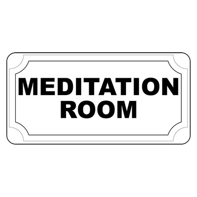 Meditation Room Black Retro Vintage Style Metal Sign - 8 In X 12 In ...