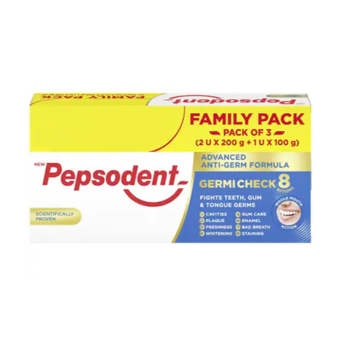 Pepsodent Germi check 8 -Advanced Antigerm Formula - 500Gm Family Pack-Free Ship - Picture 7 of 7