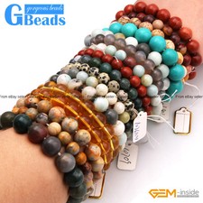 Natural Beaded Gemstone Bracelet 7 Inch Assorted Stones In Bulk Free Shipping