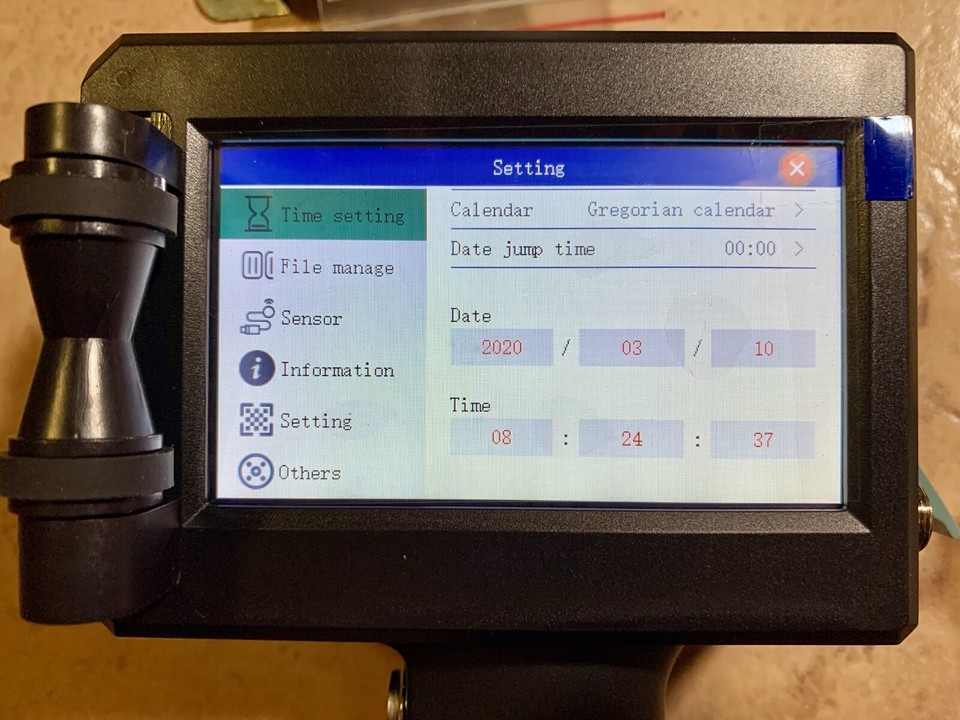 Handheld Inkjet Printer Date QR Code Barcode Printing Logo Label