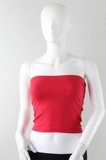 Zenana Women's Small Red Strapless Bandeau Tube Top NWOT