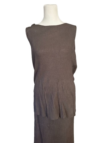 Cardigan metallizzato Black Label by Chicos 3 pezzi, maglione e gonna senza maniche taglia 2 - Foto 6 di 21