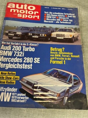 ams 20/83 BMW 732i E23/Mercedes 280 SE W126/Audi 200/Porsche 928 S / 5.10.1983