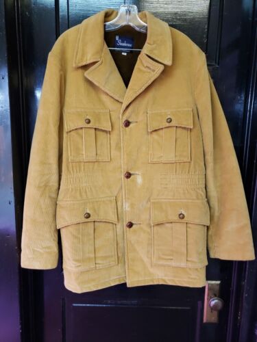 Vintage Shanhouse Beige Corduroy Jacket Coat  Men'