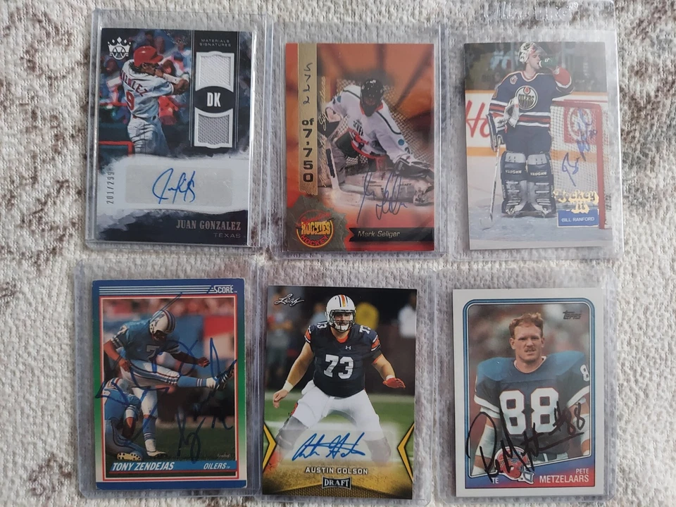 Lote de tarjetas deportivas autografiadas Foto 3 de 4