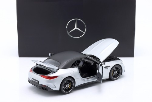 MERCEDES BENZ AMG SL63 4Matic+ R232 Roadster 2022 Silver Dealer ver 1/18 iScale - Picture 4 of 9
