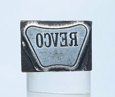 VTG SMALL REVCO DISCOUNT DRUG CENTERS ADVERTING LOGO LETTERPRESS PRINTING BLOCK