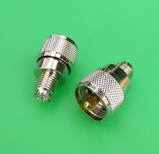  10 PCS Mini UHF Female to UHF Male PL259 Connector - USA Seller