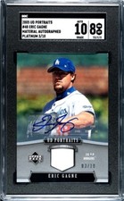 2005 UD Portraits #48 ERIC GAGNE Material Auto PLATINUM  SSP /10 SGC 10 8