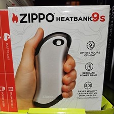 Zippo Silver HeatBank 9s Rechargeable Hand Warmer