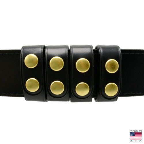 Perfect Fit Duty Belt Keepers 1" Plain Genuine Leather Brass Snap USA Made 4 Pak eBay