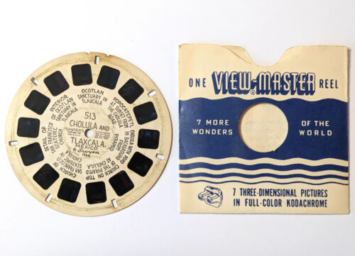 CHOLULA and TLAXCALA MEXICO ViewMaster Reel 513, 1944 Rare Hand Lettered Sawyers - Picture 2 of 3