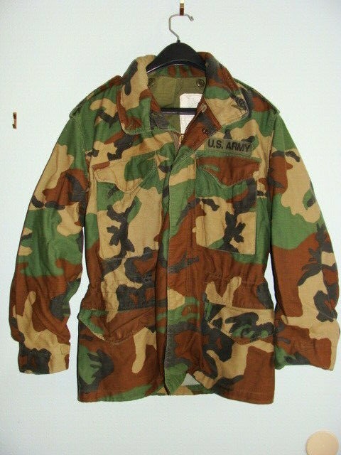 USGI M-65 Field Jacket Small Short Woodland Camo BDU Cold Weather 