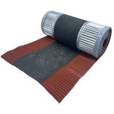 Closoir de Faîtage Rouge 390mm X 5ml Souple ventilé Aluminium et Fibre