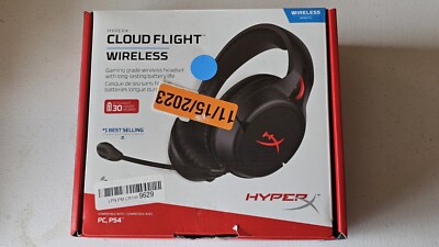HyperX - Cloud Flight Wireless Gaming Headset - Black/Red! Working! Please Read