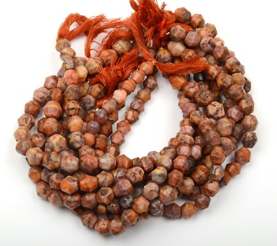 Brown Agate 8 Inch Size 8 MM Faceted Bicone Gemstone Beads For Jewelry