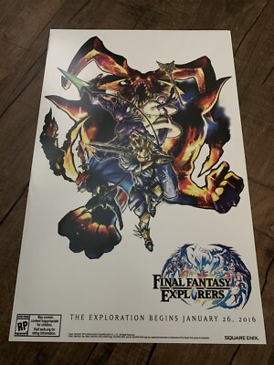 FINAL FANTASY EXPLORERS ポスター E3 Final Fantasy Explorers Double Sided 11